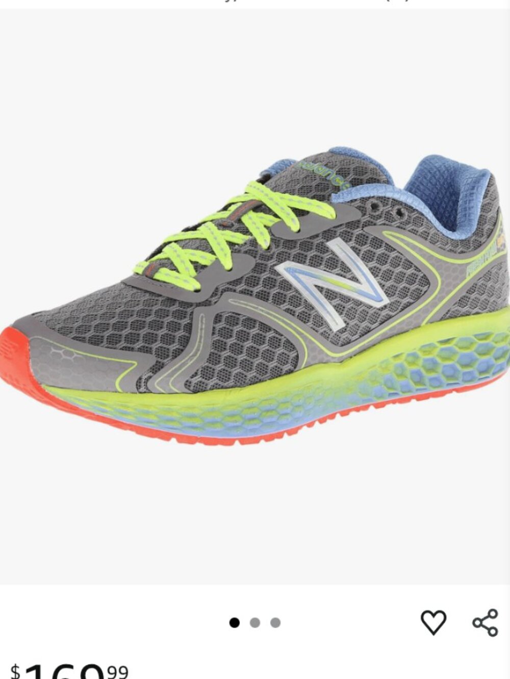 Like-New New Balance Women's Grey/Yellow W980